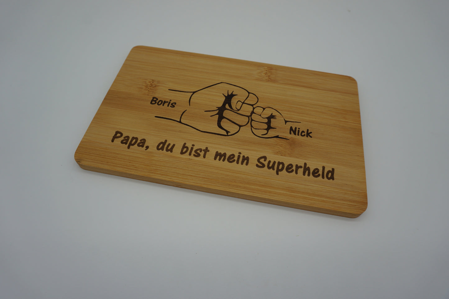 Frühstücksbrett | Papa, du bist mein Superheld | personalisiert