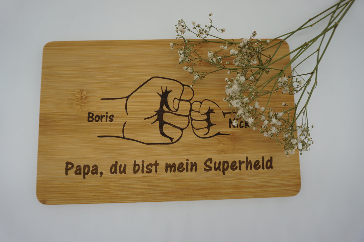 Frühstücksbrett | Papa, du bist mein Superheld | personalisiert