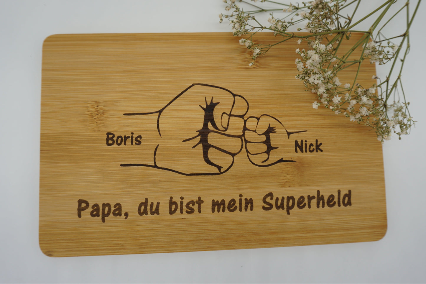 Frühstücksbrett | Papa, du bist mein Superheld | personalisiert