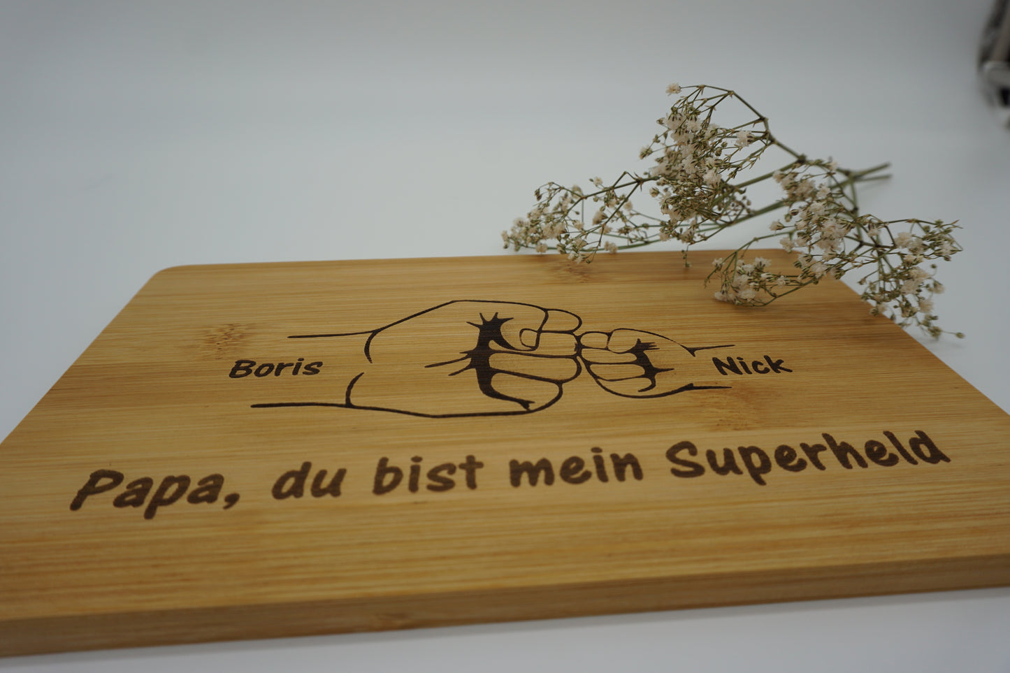 Frühstücksbrett | Papa, du bist mein Superheld | personalisiert