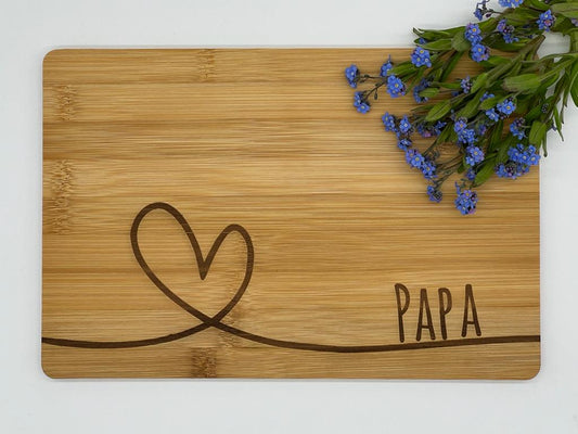 Schneidebrett | Herzmotiv | Papa