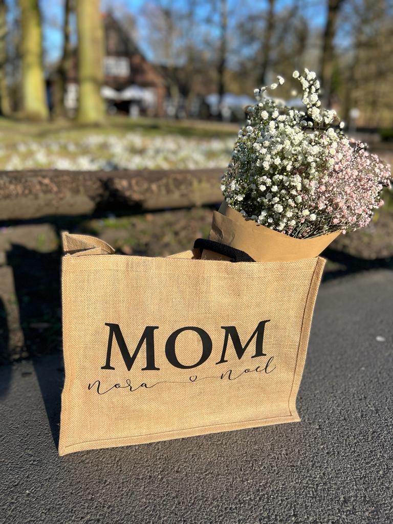 Jutetasche | Mom | personalisiert